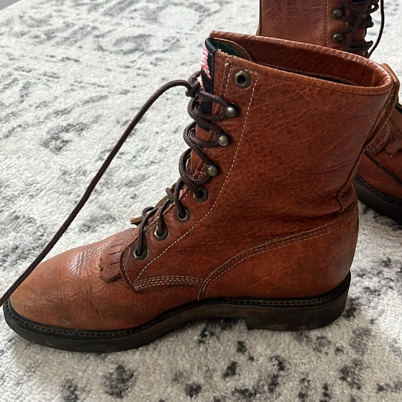 Justin Men’s Conductor 8” Work-boot, brown, size 10 C - Picture 4 of 10